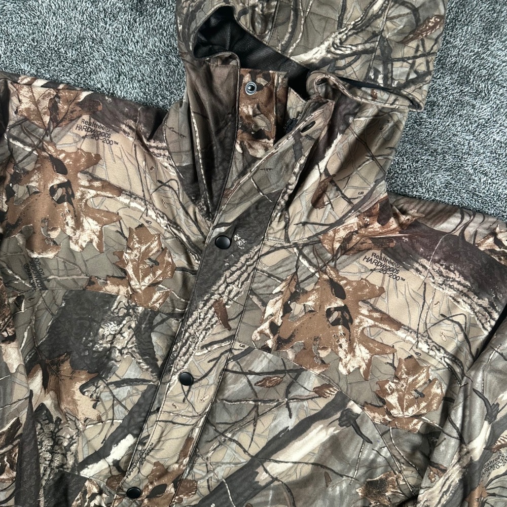 Beretta Jacket Mens L GS300 Brown Realtree Hardwoods 20-200 Camo Hunting Hooded